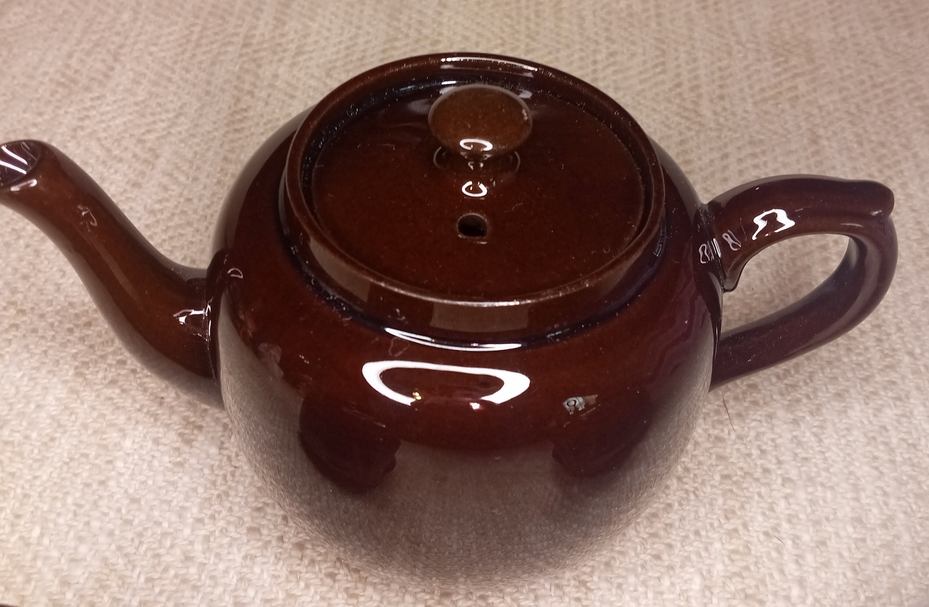 Vintage 60's Japanese Style Brown Betty Hand Painted Rooster Ceramic Tea Set With Lids Gibson