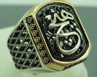 Bijoux turcs faits à la main 925 Sterling Silver Handcrafted Design Bague pour hommes Sz 11
