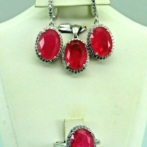 Turkish Handmade Jewelry 925 Sterling Silver Zircon Stone Women Earring Set