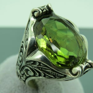 Turkish Handmade Jewelry 925 Sterling Silver Alexandrite Stone Men&#39;s Ring Sz 11