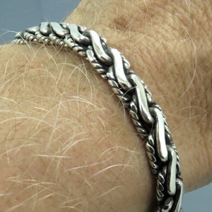 Turkish Handmade Jewelry 925 Sterling Silver King Chain Biker Men&#39;s Bracelet