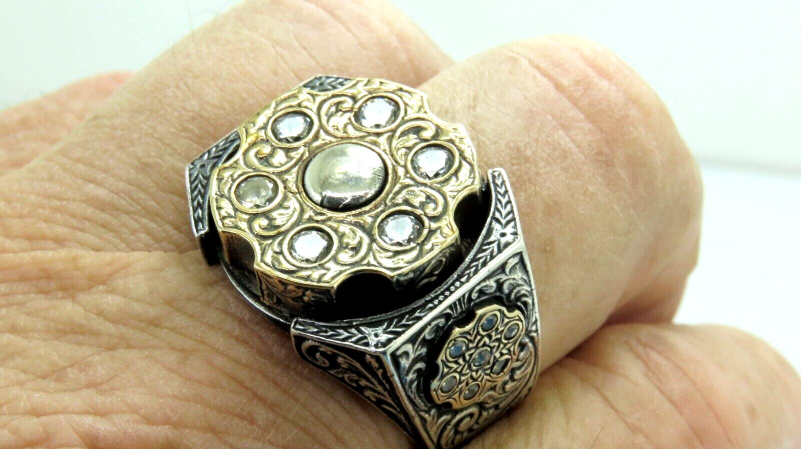 Turkish Handmade Jewelry 925 Sterling Silver Zircon Stone
