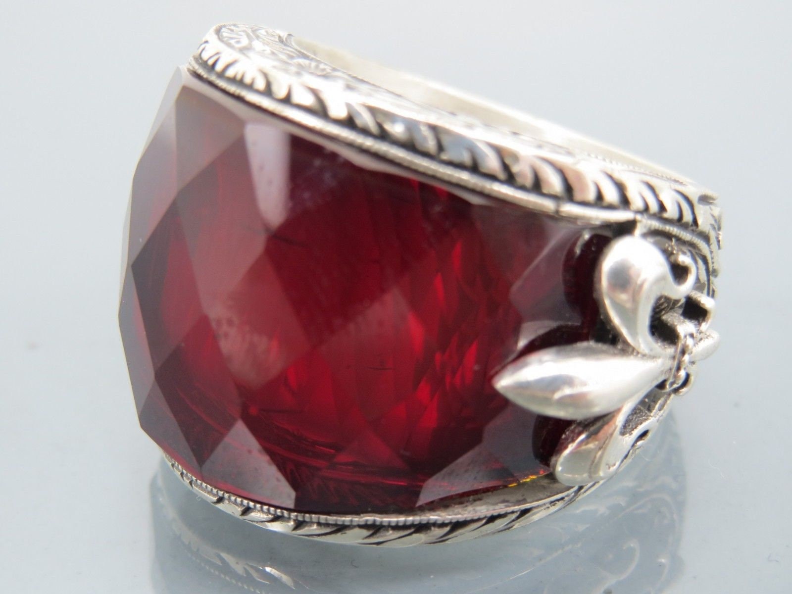 Turkish Handmade Jewelry 925 Sterling Silver Ruby Stone | Etsy