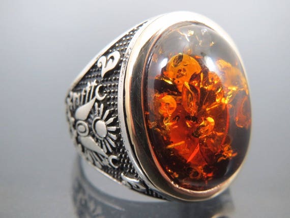 Details about Turkish Jewelry 925 Sterling Silver Amber Stone Mens internal Ring All Sizes Details about Turkish Jewelry 925 Sterling Silver Amber Stone Mens internal Ring All Sizes