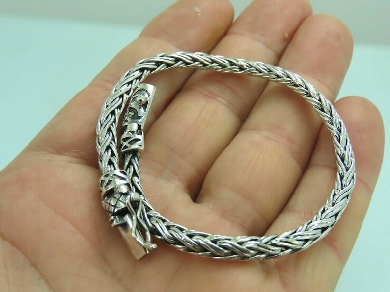 Turkish Handmade Jewelry 925 Sterling Silver King Design Men Bracelet