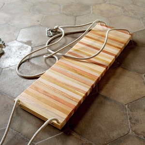 Flexible wooden swing for adult and children