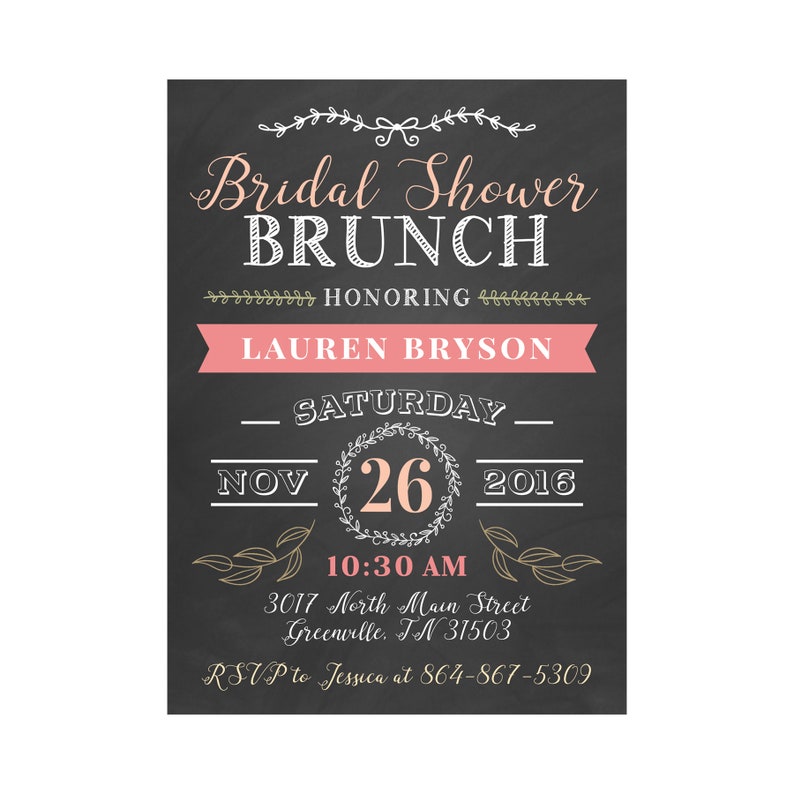Bridal Brunch Invitation Bridesmaid Brunch Invitations | Etsy