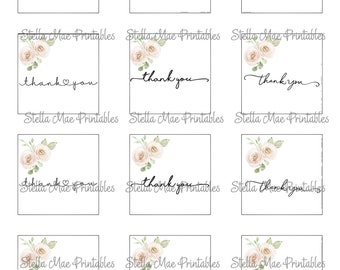 thank you tags- party favor, thank you tag, gift tag, printable tags - Instant Download