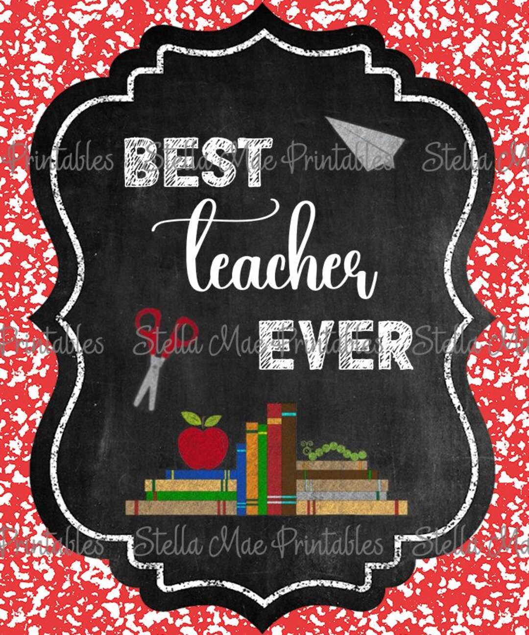 Best Teacher Ever - Gift Tag, Teacher Gift Tag, Treat Gift Tag ...