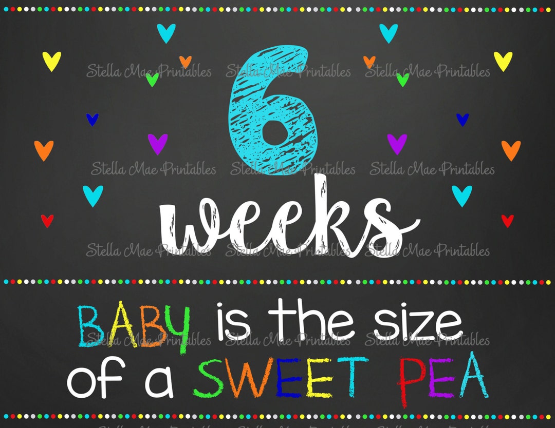 Printable Weekly Pregnancy Signs, Chalkboard Sign, Photo Prop, Boy ...