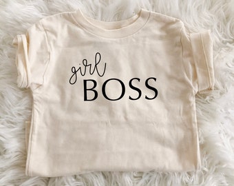 GIRL BOSS tee - Women's Shirt - Natural shirt - Graphic tee - Ladies Shirt -  Gift for her