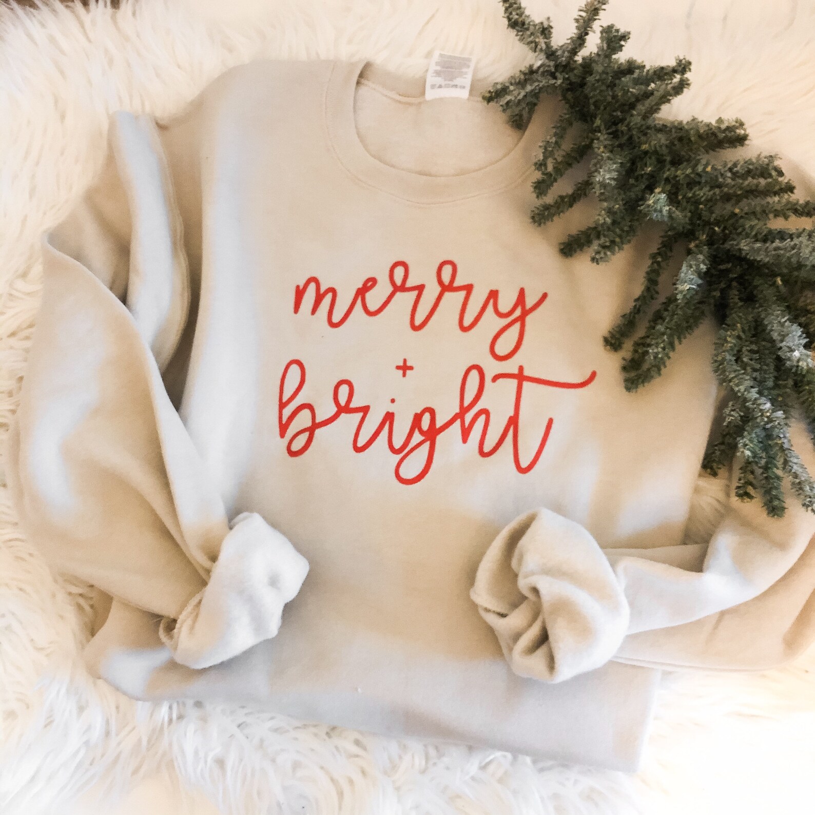Merry and Bright Sweatshirt Holiday Sweatshirt Christmas - Etsy