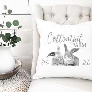 Farm Rabbit Easter Bunny Feed Throw Pillow Cover Sofa Couch Car Bed Cushion Case