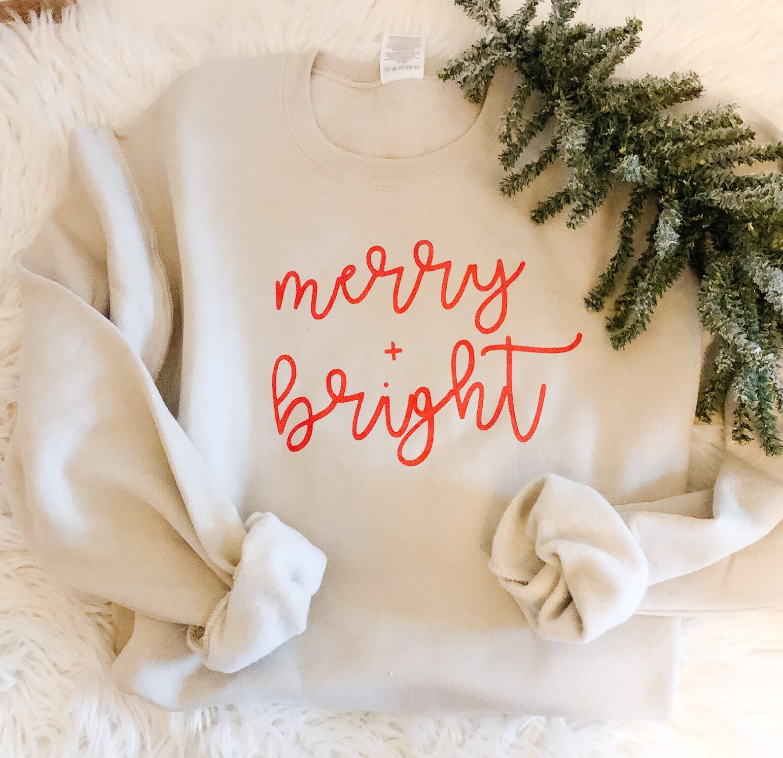 Merry and Bright Sweatshirt Holiday Sweatshirt Christmas - Etsy