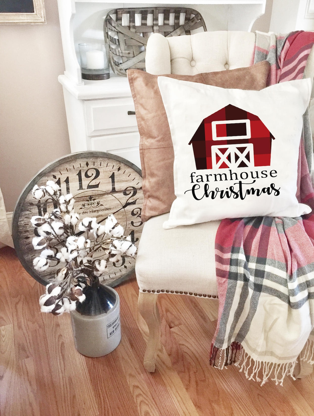 Christmas Pillows Farmhouse Christmas Pillow Cover Etsy