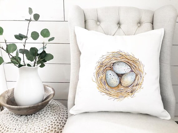 Spring Nest Pillow Cover