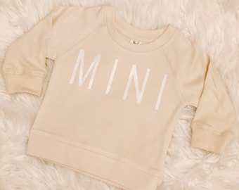 Mama and Me Mini Sweatshirt - Matching Sweatshirt - Mama Baby Crew - Mom Sweatshirt - Oatmeal Sweatshirt - Natural Baby Crew