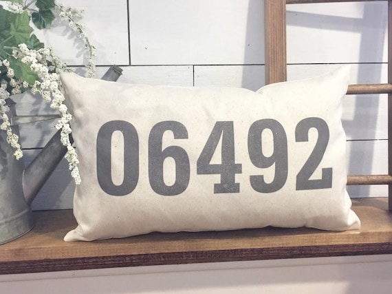 etsy zip code pillow