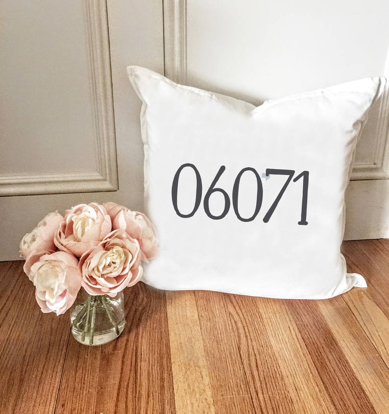 Personalized Zip code pillow cover New home pillow cover Etsy