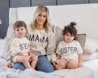 Mama Crew Oatmeal - Motherhood Sweatshirt - Mama Crew - Mom Sweatshirt