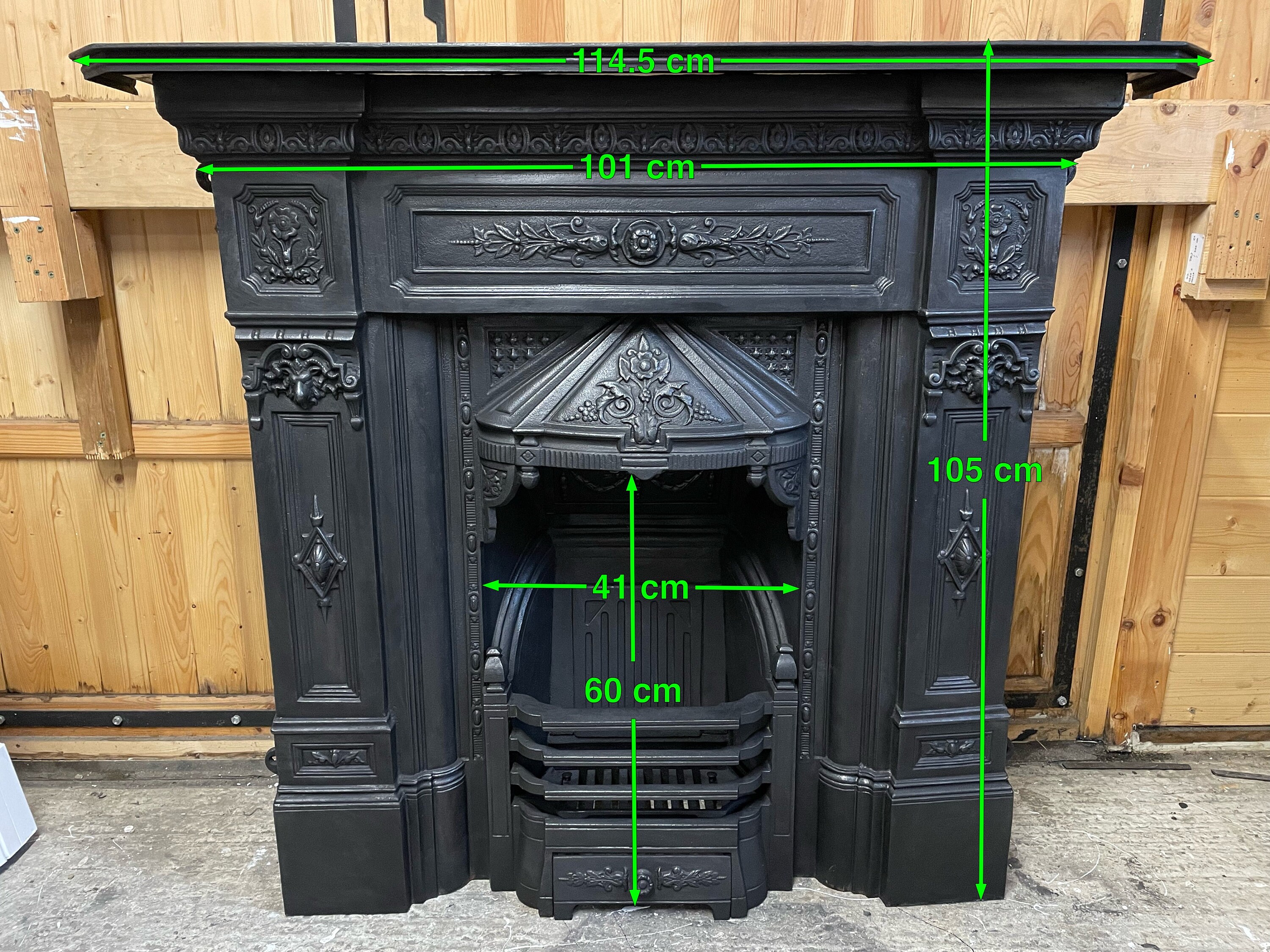 Victorian Style Substantial All in One Cast Iron Fireplace - Etsy
