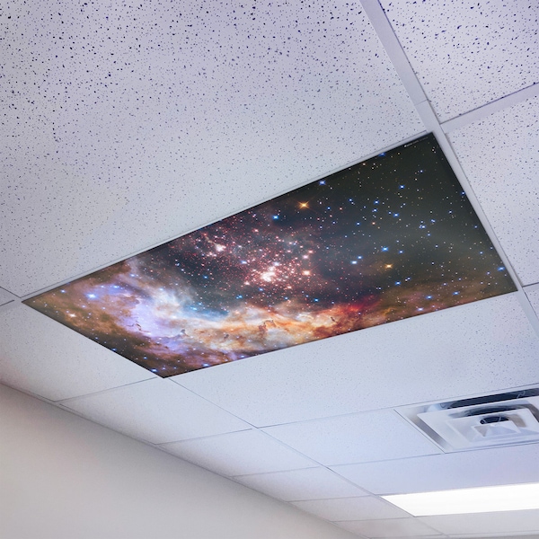 Octo Lights Classroom Fluorescent Light Covers Magnetic Astronomy Galaxy Stars 018