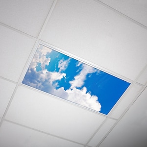 Fluorescent Light Covers - Fluorescent Light Filters - For Classroom, Home, Office - Cloud 009