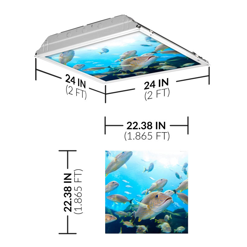 Fluorescent Light Covers Fluorescent Light Filters for Classroom, Home, Office Ocean 004 Etsy