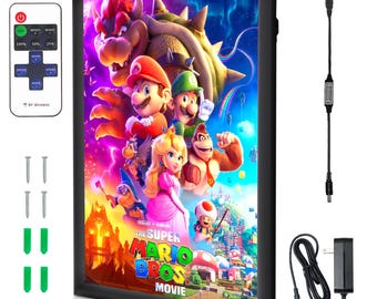 NexaFrame LED Poster Frame - Backlit Light Box for Movie Posters - With Dimmer Switch