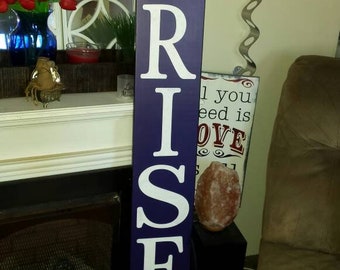 Easter Porch Sign He is Risen Sign Easter Sign Reversible Vertical Rustic Wood Extra Large Spring Decor Religious Cross Decor Mathew 28:6