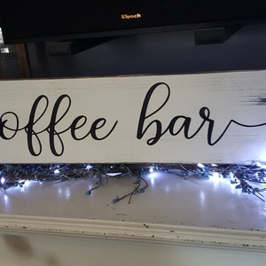 Coffee Bar Sign Coffee Sign Distressed Wall Art Wall Hanging Primitive Farmhouse Decor Kitchen Sign Coffee Bar Decor Modern Farmhouse Decor