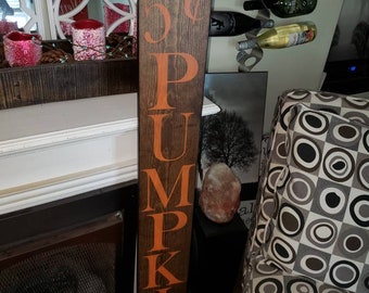 Pumpkins 5 cents Porch Sign Primitive Decor Reversible Rustic Wood Sign Extra Large Fall Halloween Sign Entryway Primitive Fall Decoration