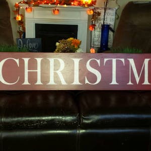Merry Christmas Sign Rustic Horizontal Christmas Sign Distressed Wood Extra Large Wall Hanging Porch Sign Primitive Christmas Decoration