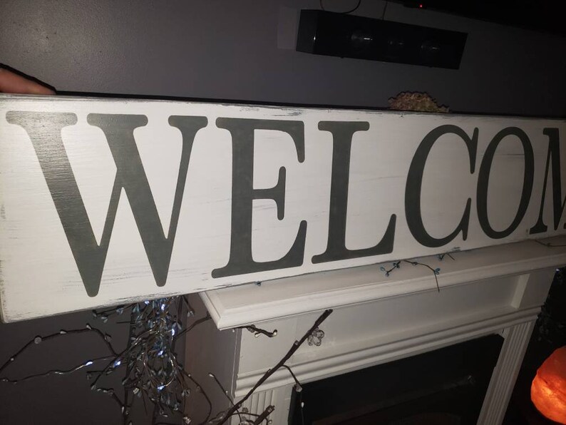 Sign Horizontal Wall Hanging Entryway Porch Sign Etsy
