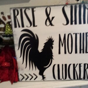 Regalo Divertido Taza De Café Primitives By Kathy - Rise & Shine Mother Cluckers (20 Oz) Taza Doble Cara