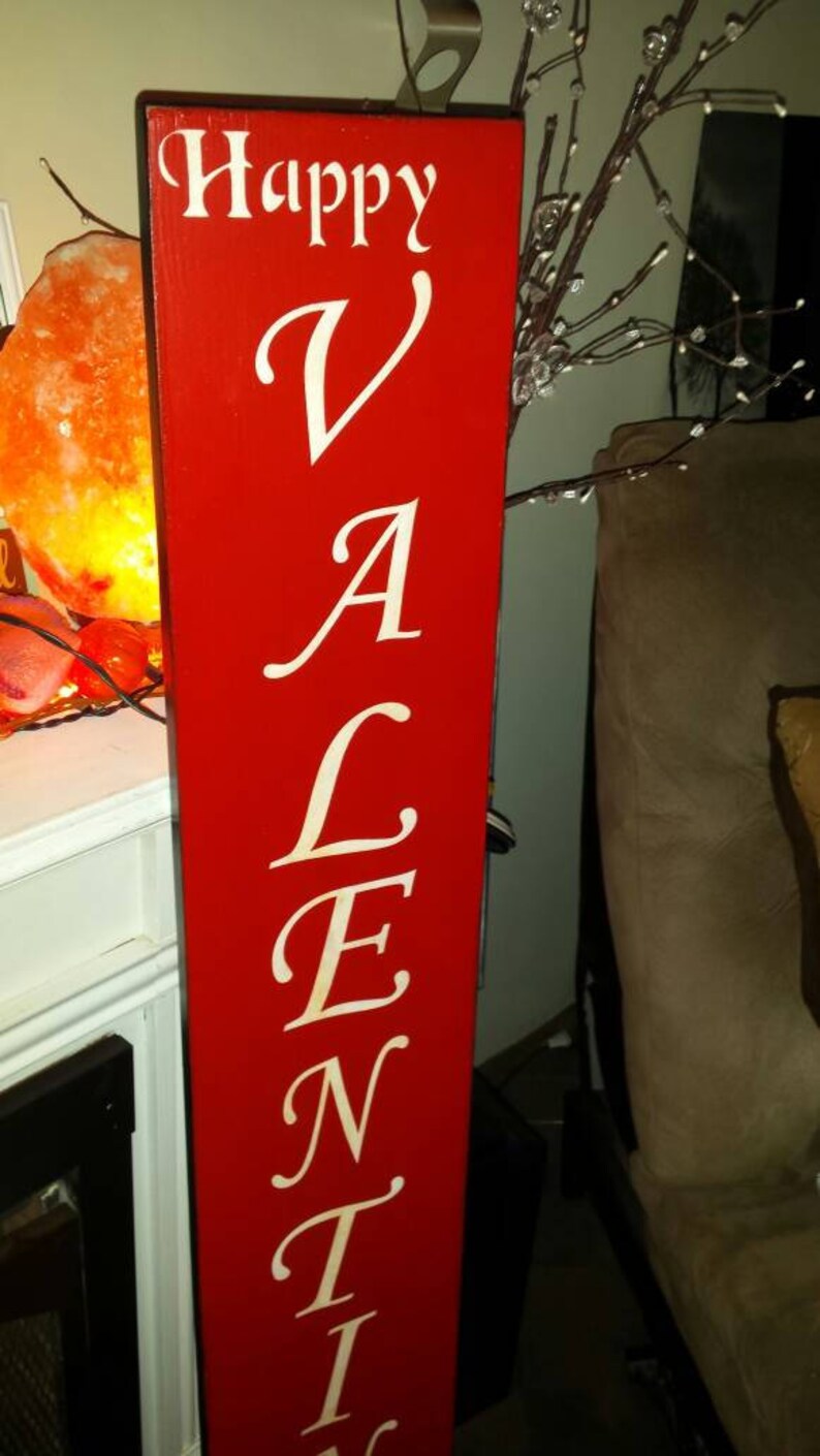 Breathtaking 54 lovely porch decor for valentine day http://decorhead Valentine's Day Porch Sign Reversible Rustic Wood Sign | Etsy