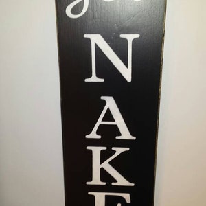 Get Naked Distressed Wood Sign Large Vertical Sign Bathroom Humor Rustic Primitive Farmhouse Decor Bathroom Shower Quote Housewarming Gift image 5