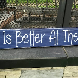 Life is Better at the Lake Wood Sign Distressed Wood Wall Hanging Rustic Lake House Decor Housewarming Gift Cabin Sign Summer Beach Sign