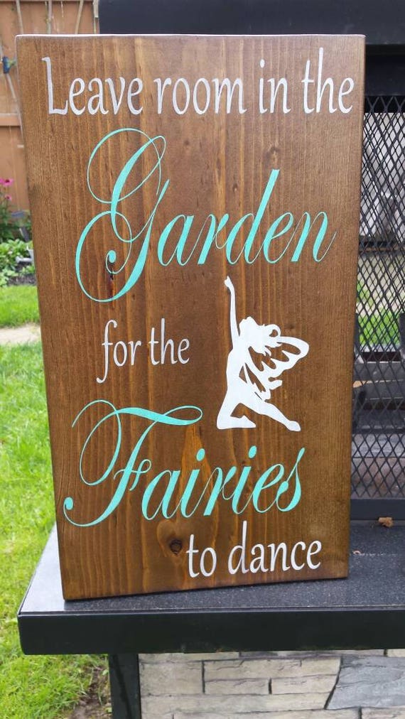 Garten Holz Zeichen Lassen Raum Im Garten Fur Die Feen Zu Etsy