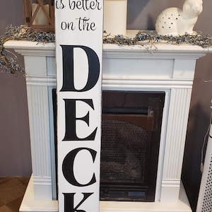 Life Is Better on the Deck Schild Holzschild Holzschild Rustikales Holzschild Rustikales Holzschild Rustikales Holzschild