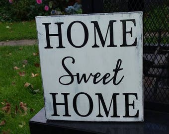 Home Sweet Home Distressed Wood Sign Patio Decor Rustic Primitive Decor Housewarming Gift Wall Hanging Entryway Sign Farmhouse Fixer Upper