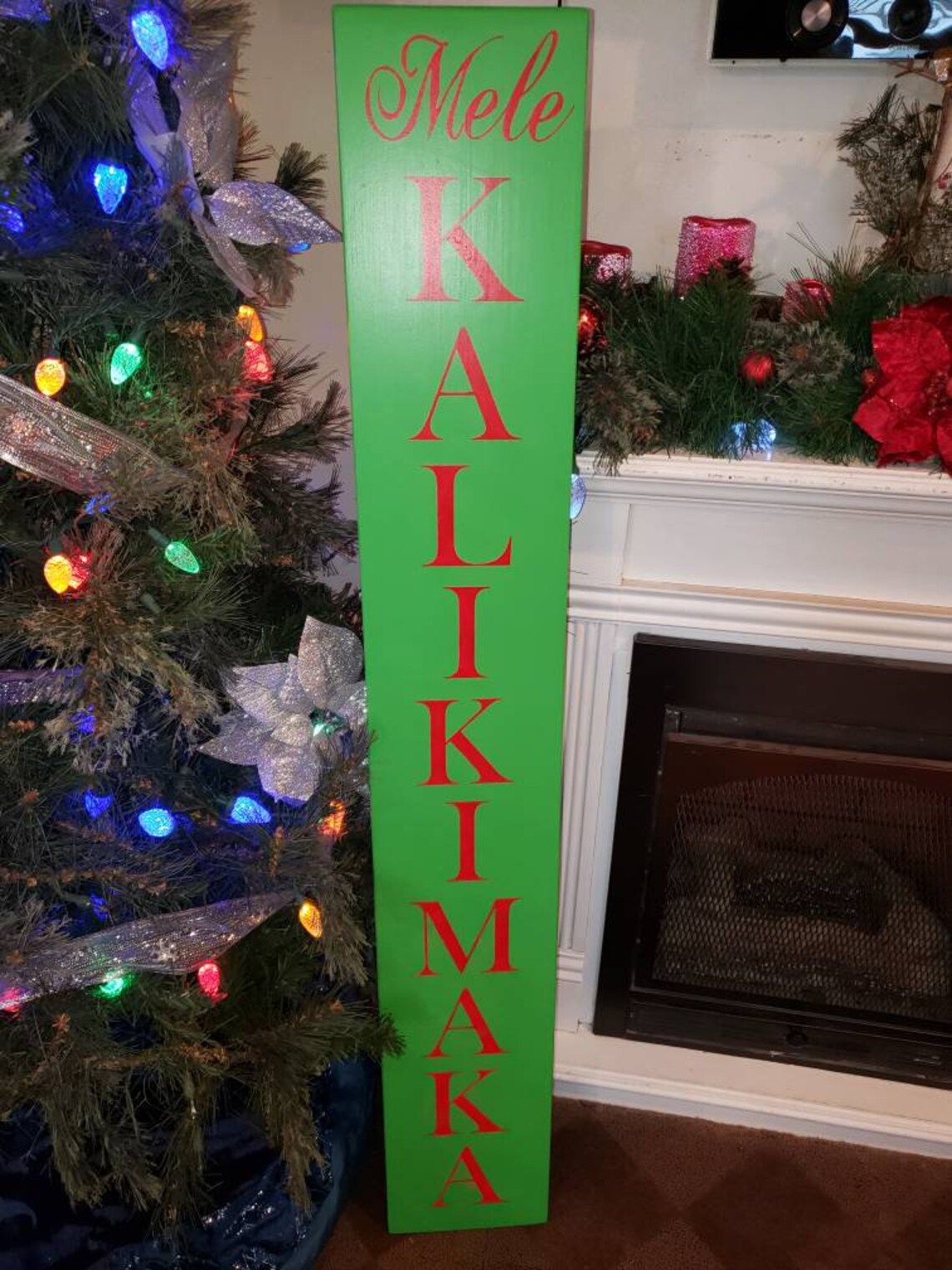 Mele Kalikimaka Hawaiian Merry Christmas Wood Porch Sign Entryway ...