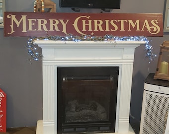 Julskylt Primitiv jul God jul-skylt Väggbonad Högtidsdekor Bondgårdsdekor Scrooge & Marley Julsaga Rustik