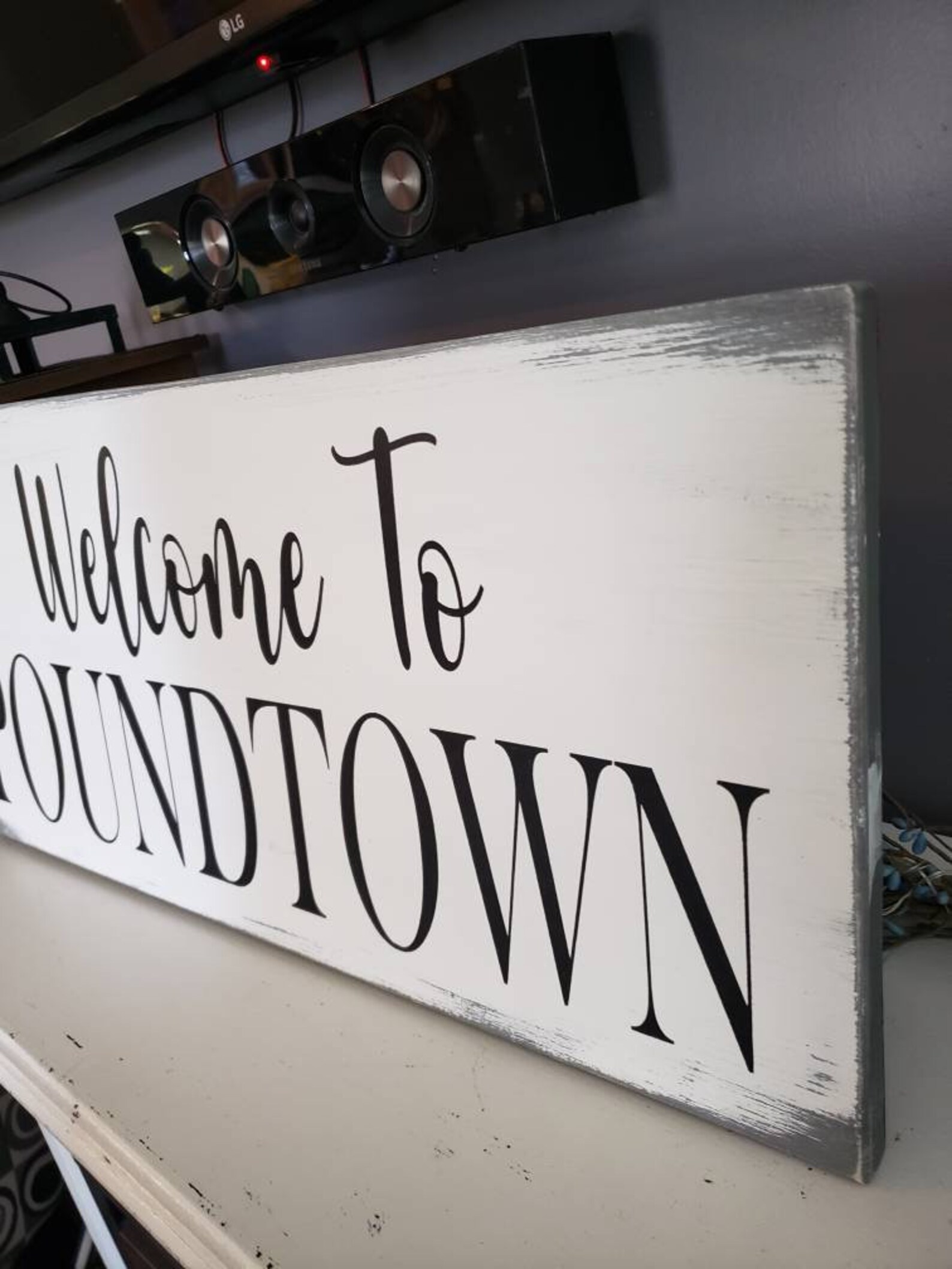 to Poundtown Sign Bedroom Decor Wood Wall Hanging Etsy