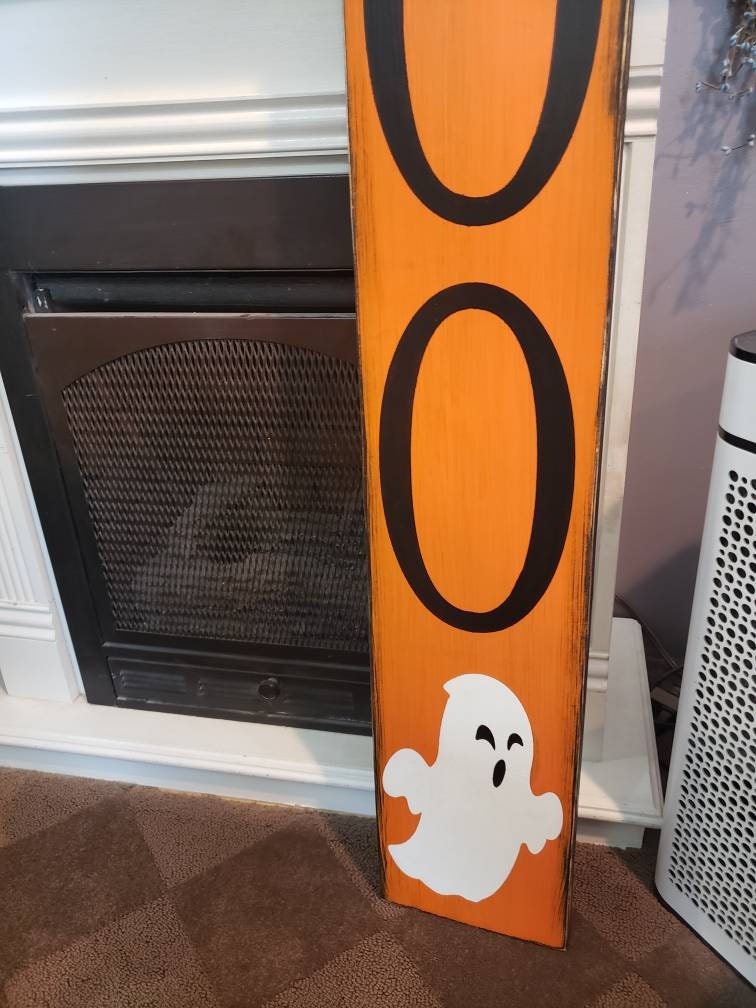 Rustic Boo Sign Boo Porch Sign Halloween Entryway Sign Distressed Wood Rustic Extra ...