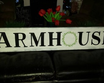 Farmhouse Wood Sign with Wreath Distressed Wood Extra Large Rustic Wall Hanging Primitive Decoration Fixer Upper Sign Housewarming Gift