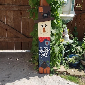 Scarecrow Porch Sign Hello Fall Sign Pumpkin Decor Wood Sign Primitive Entryway Decor Autumn Sign Thanksgiving Farmhouse Decoration Crow