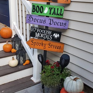 Halloween Dekoration Veranda Schild beunruhigt Zedernholz Rasen Verzierung gruseliges Ziel Yard Schild