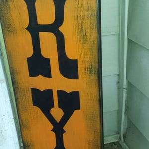 Spooky Halloween Sign Porch Sign Distressed Wood Rustic Extra Large Oversized Reversible Entryway Sign Spider Web Halloween Decor Fall Sign image 5