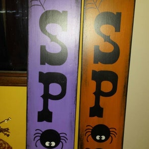 Spooky Halloween Sign Porch Sign Distressed Wood Rustic Extra Large ...